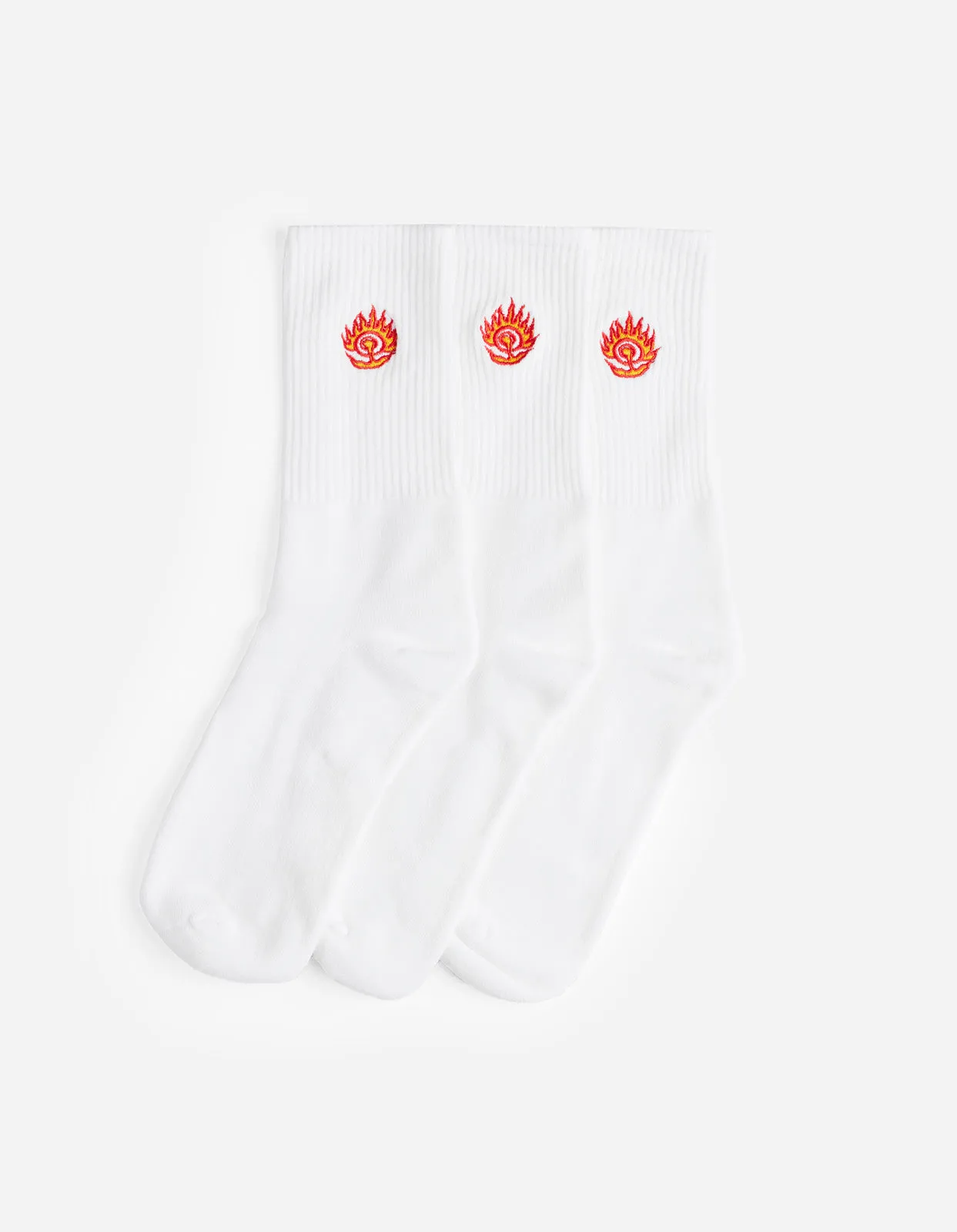 1264 Micro Dragon Sport Sock 3 Pack White/White/White