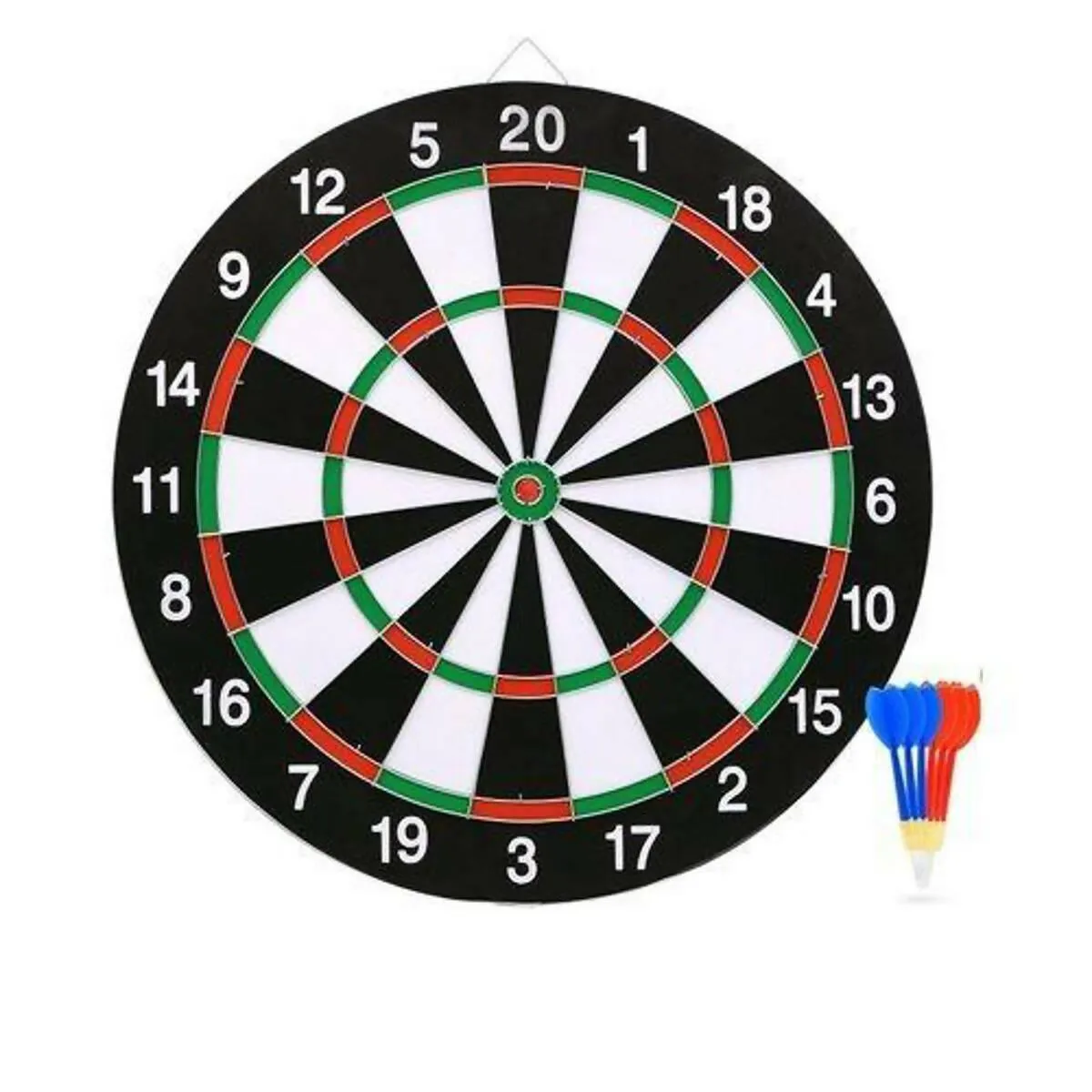 15" Dart Board With 6 Darts Set