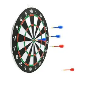 15" Dart Board With 6 Darts Set