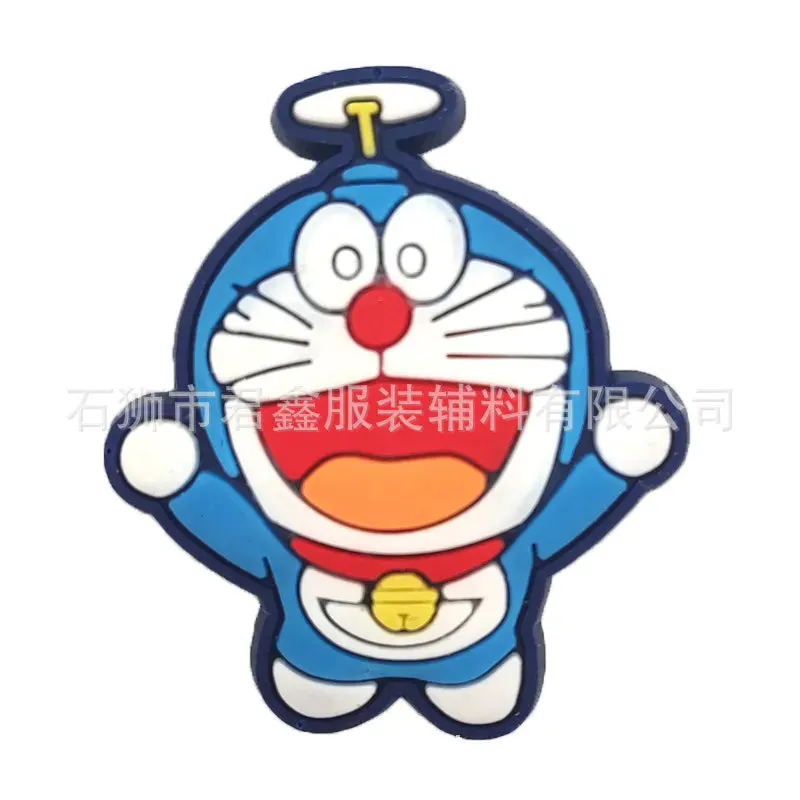 1pcs Single Sale Doraemon Cartoon Shoe Buckle Detachable Sneakers Croc Charms Accessories Decoration