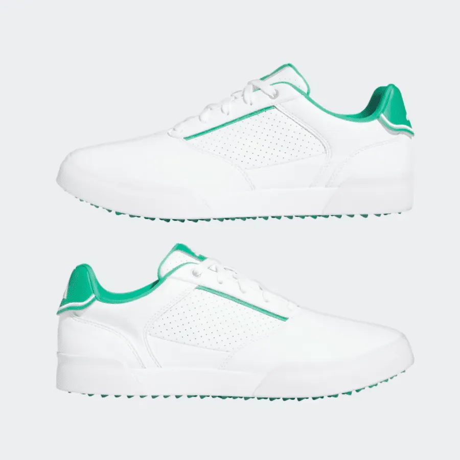 Adidas Retrocross Spikeless Golf Shoes - White/Green