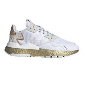 Adidas Women's Nite Jogger Shoes - Cloud White / Periwinkle / Gold Metallic