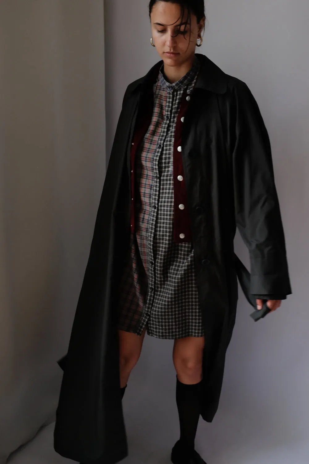 ALEXANDER MCQUEEN CHECKED SHIRT DRESS