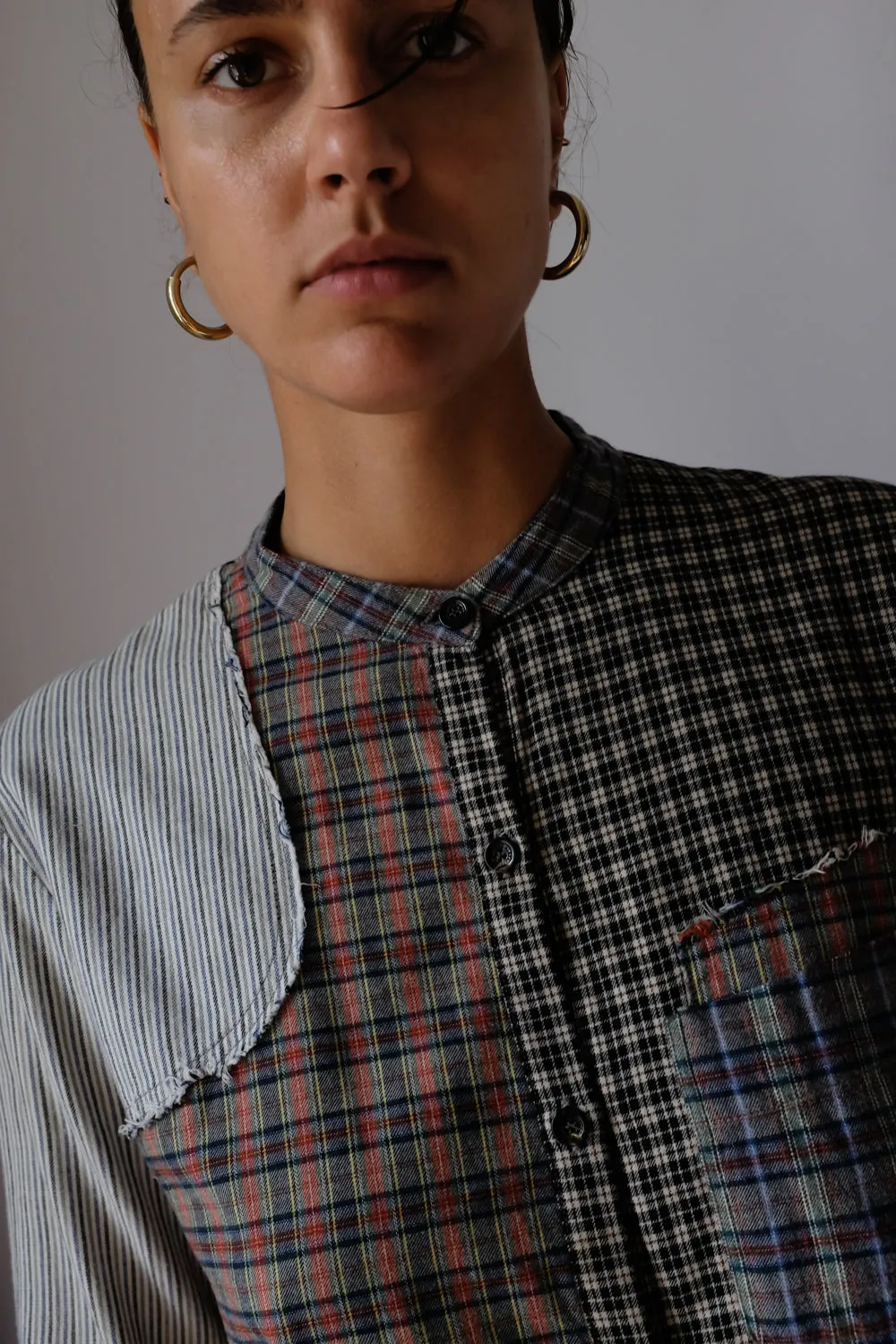 ALEXANDER MCQUEEN CHECKED SHIRT DRESS