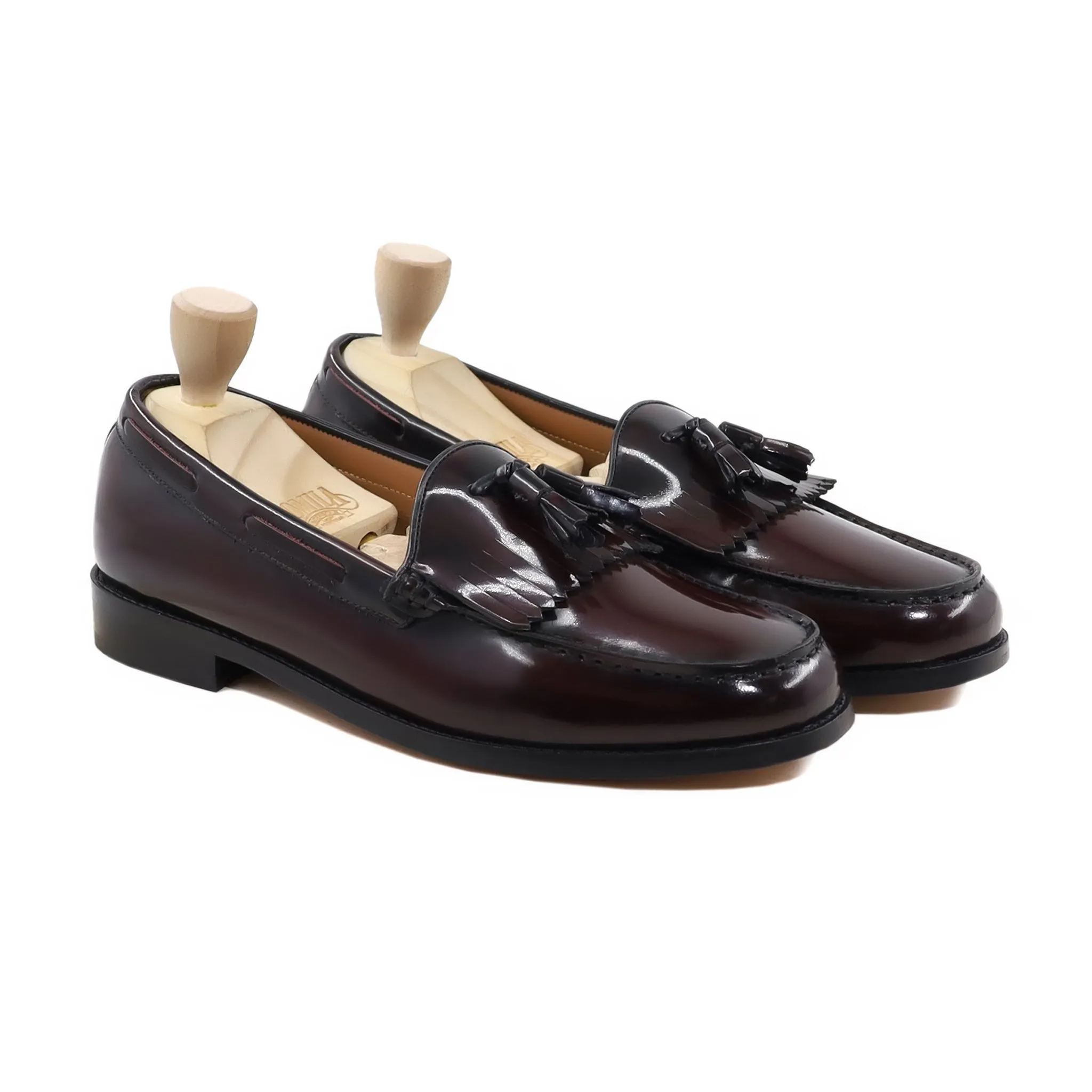 Arman - Men's Crimson Box Leather High Shine Loafer