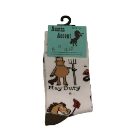 Austin Accent Kids' Horse Chores Sock