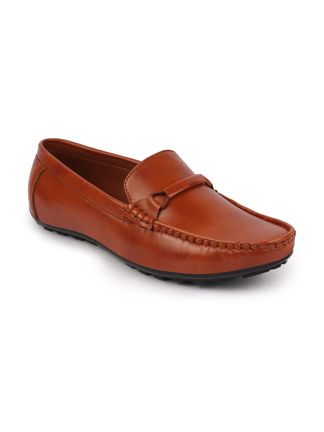 Basics Men Tan Buckle Design Slip On Casual Loafers and Moccasin Shoes