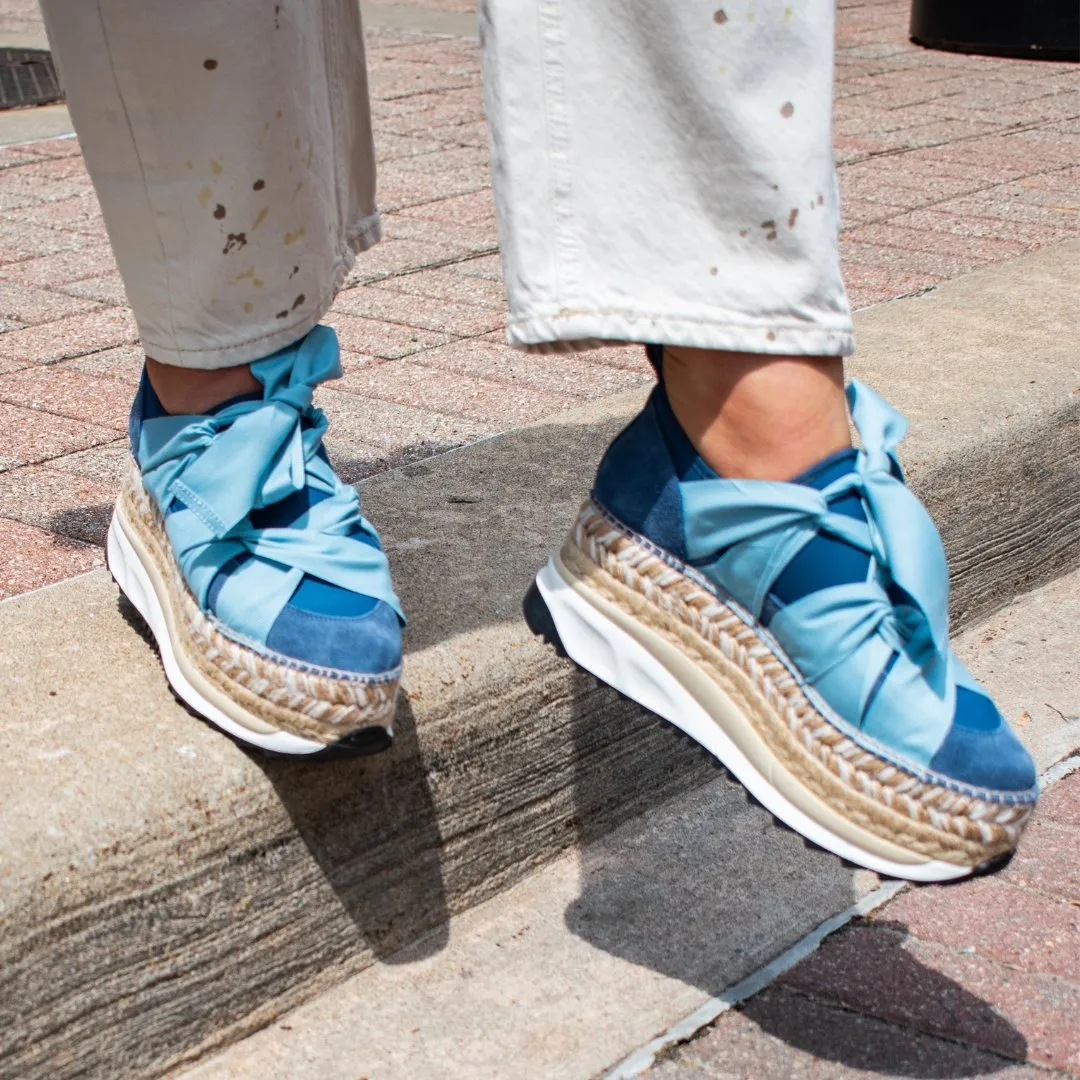 Chapmin Espadrille Double Platform Sneaker in Sailor