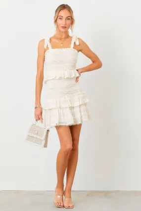 Classic Effortlessly Breezy Smocked Ruffle Mini Dress