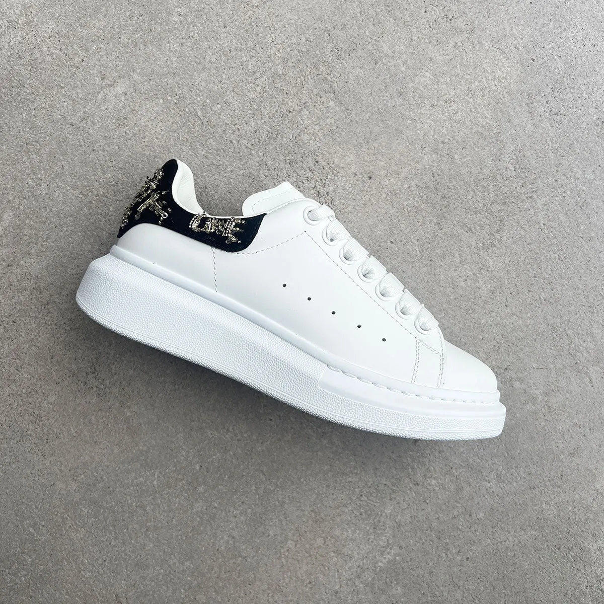 Crystal Tab ES Sneakers, White/Black