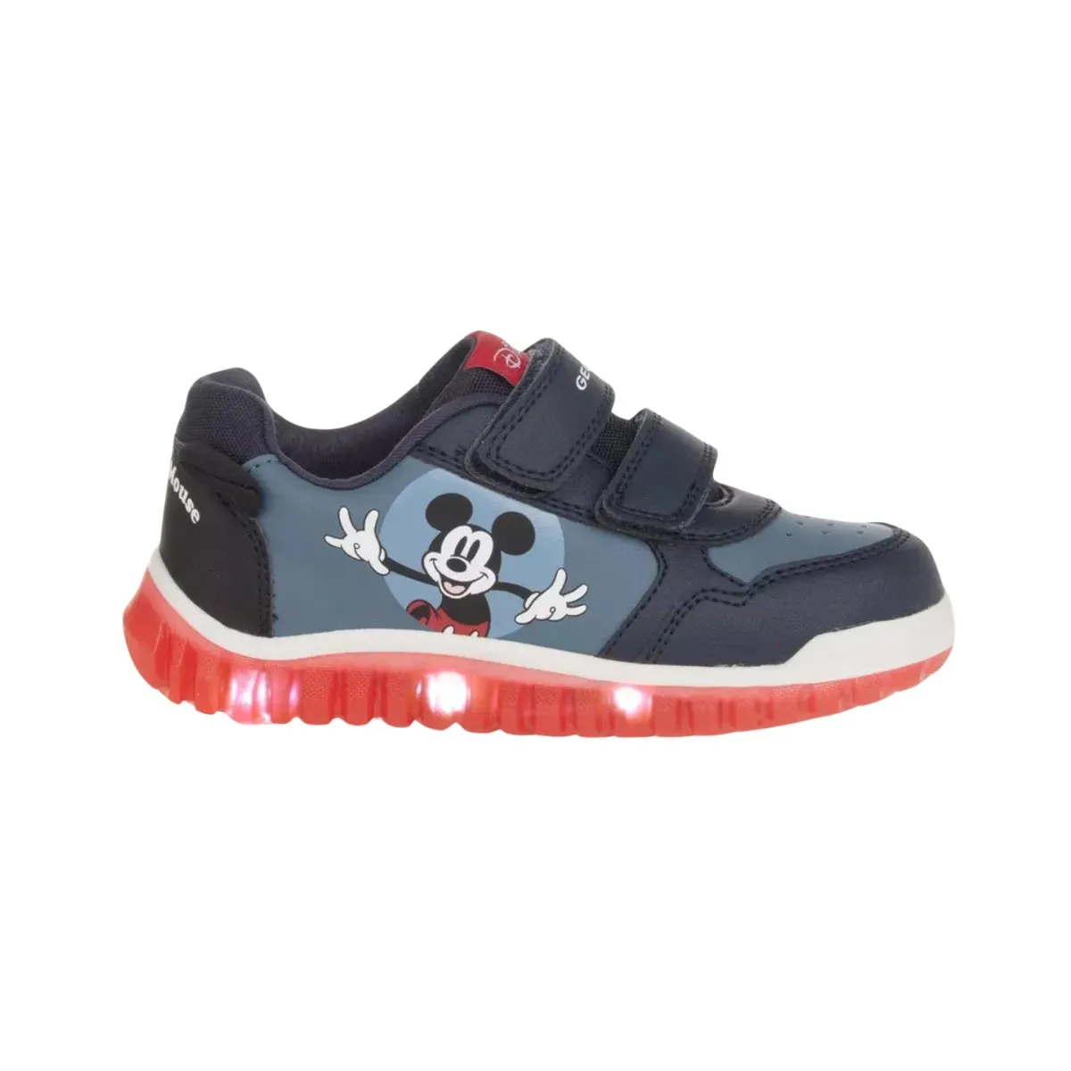 Geox Toddler's (Sizes 23-27) Lightyloo Mickey Light-Up Navy/Red