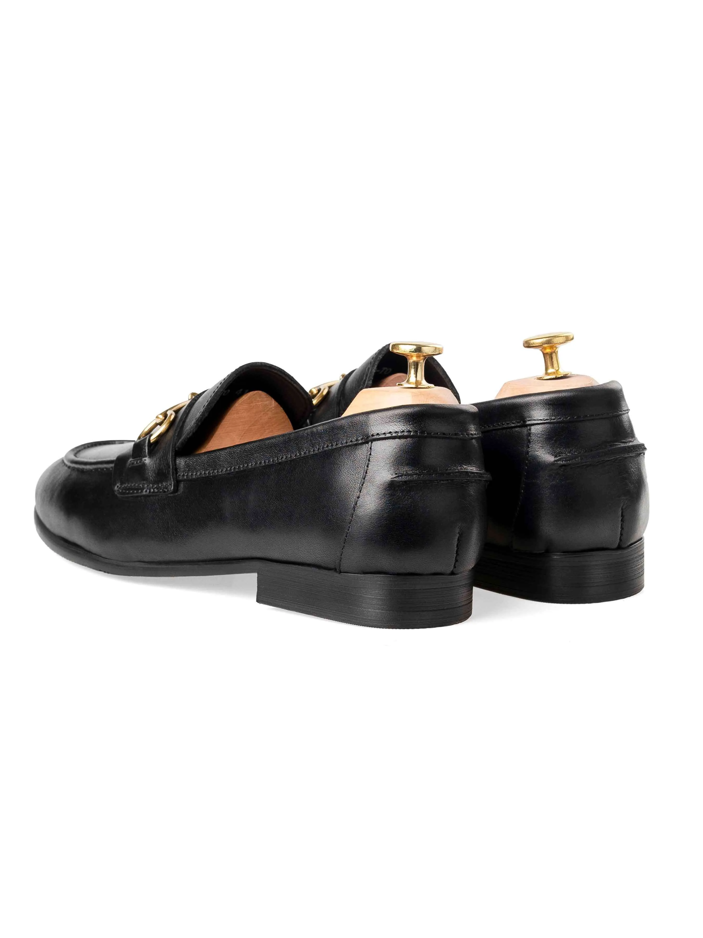 Ivan Horsebit Loafer - Solid Black Leather