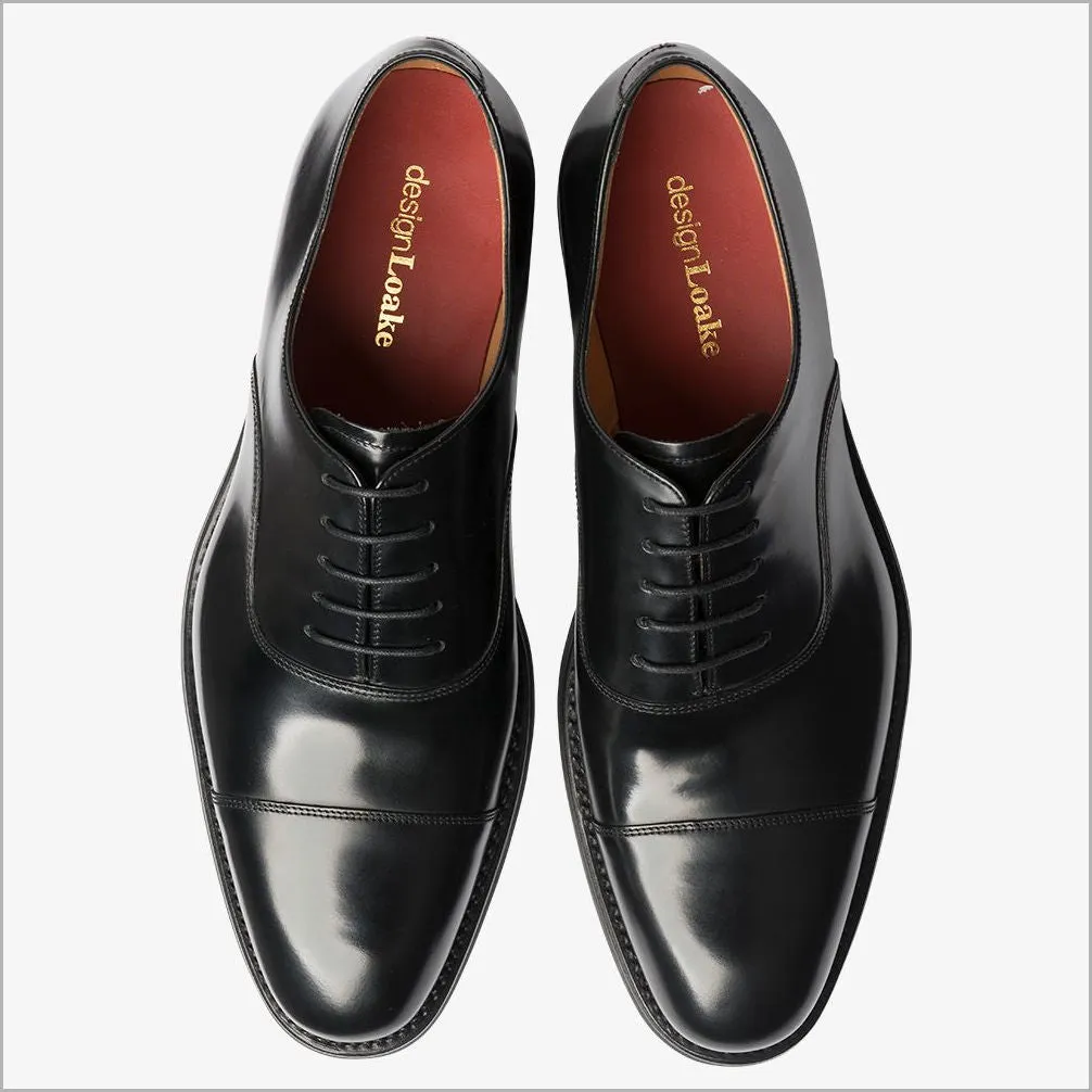 Loake Finsbury Black Oxford Shoe*