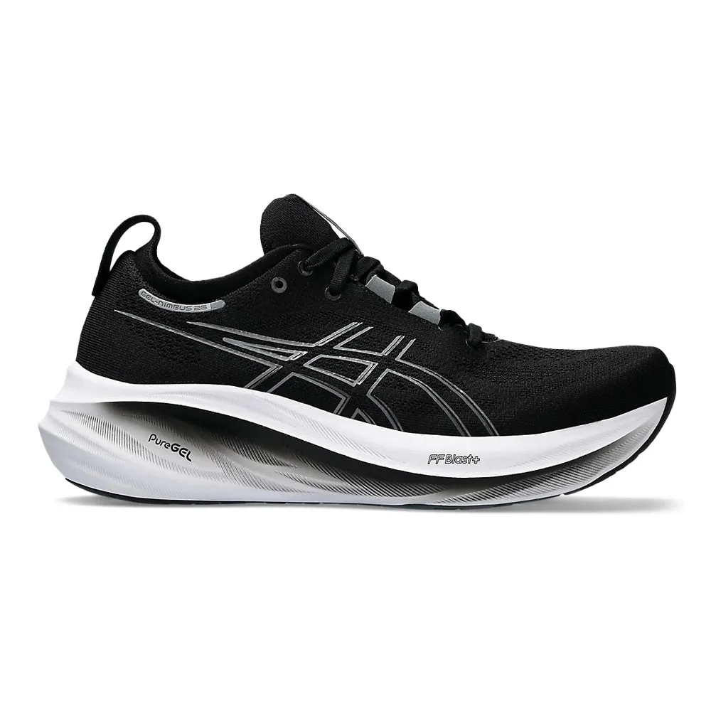 Men's Asics GEL-Nimbus 26, Black/Graphite Grey, 10.5 2E Wide