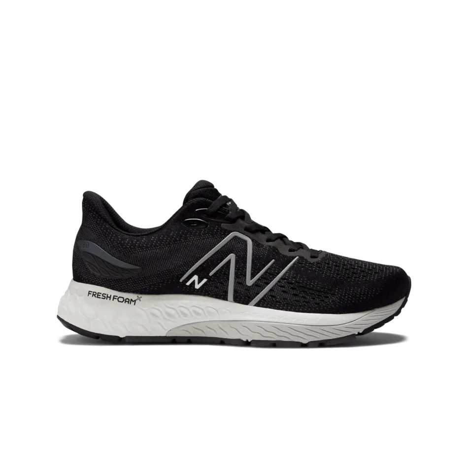 Men's New Balance Fresh Foam X 880v12, Black/Light Aluminum, 8 D Medium