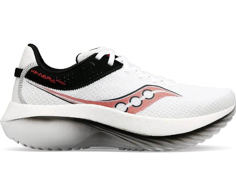 Men's Saucony Kinvara Pro, White/Infrared, 10 D Medium