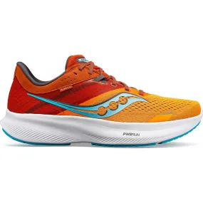 Men's Saucony Ride 16, Marigold/Lava, 9 2E Wide