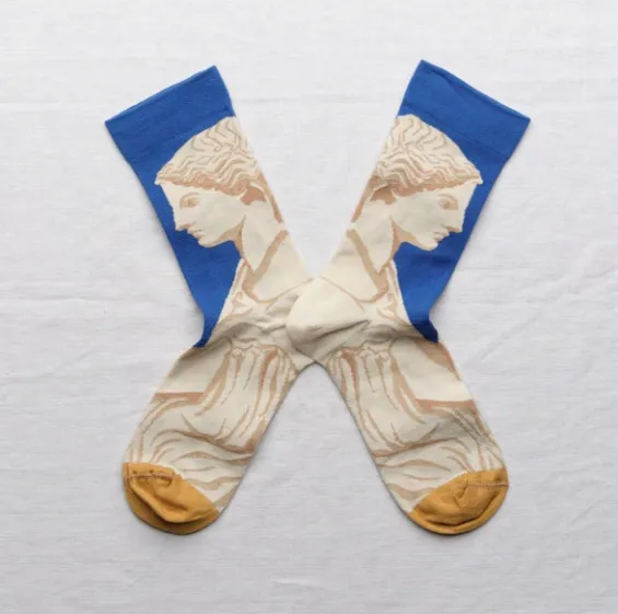 Minos Statue Socks - Cobalt