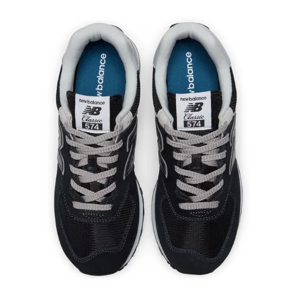 New Balance Unisex 574 Black with White