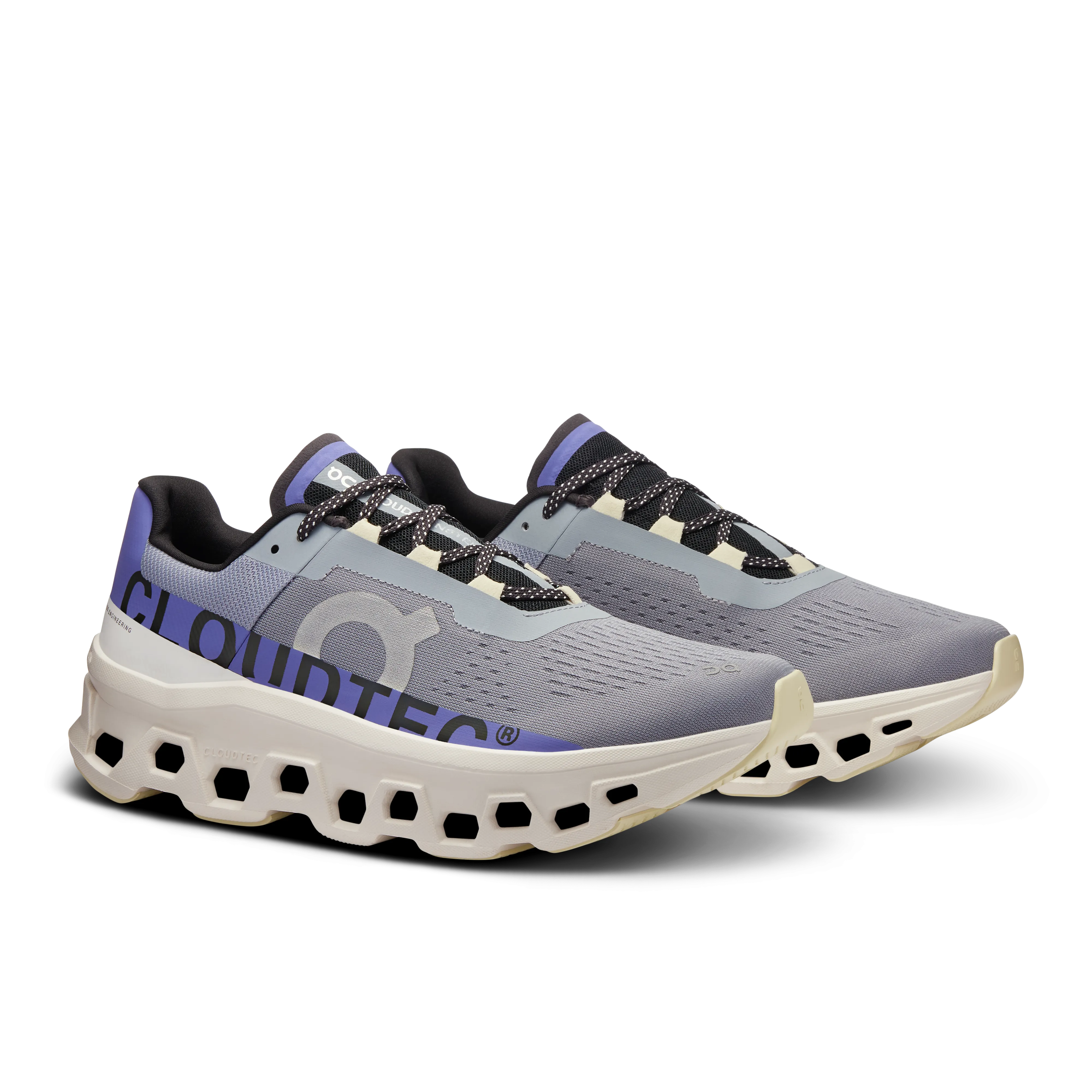 On Running Men's Cloudmonster Shoes - Mist / Blueberry