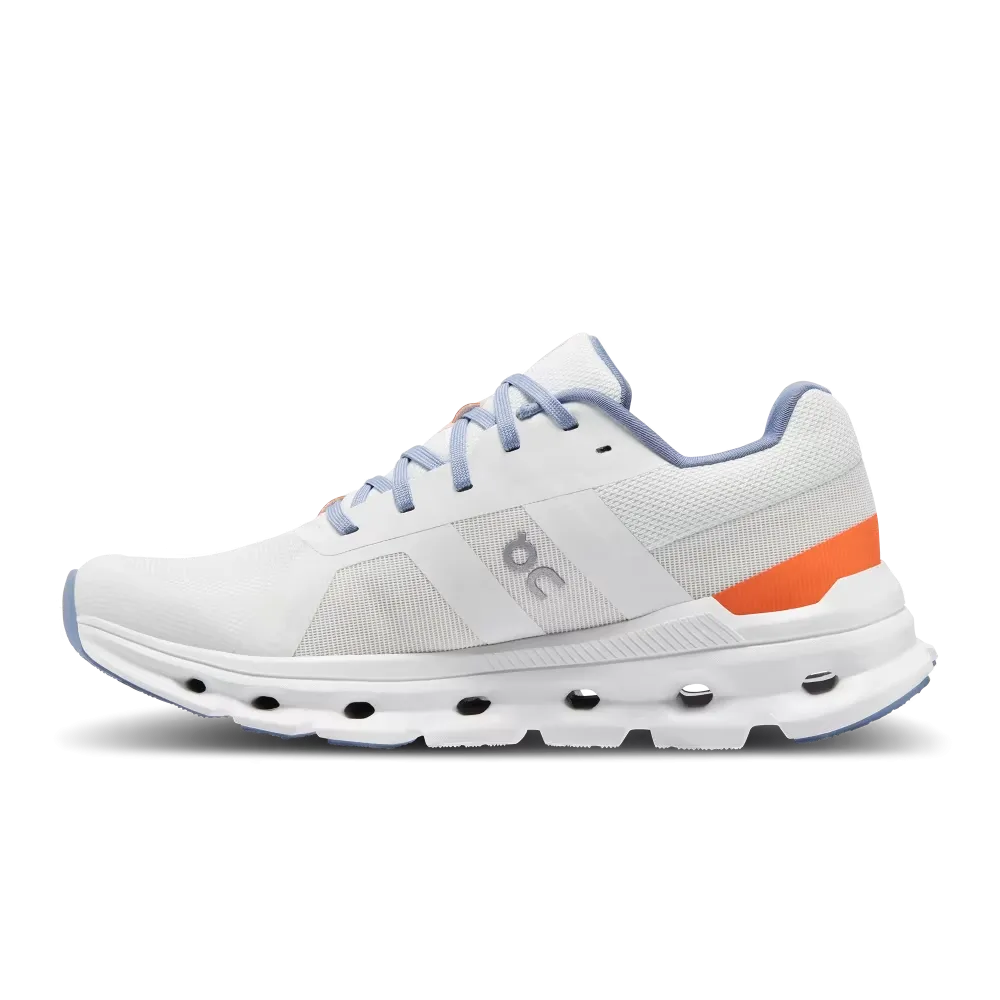 On Running Women's Cloudrunner Shoes - Undyed White / Flame