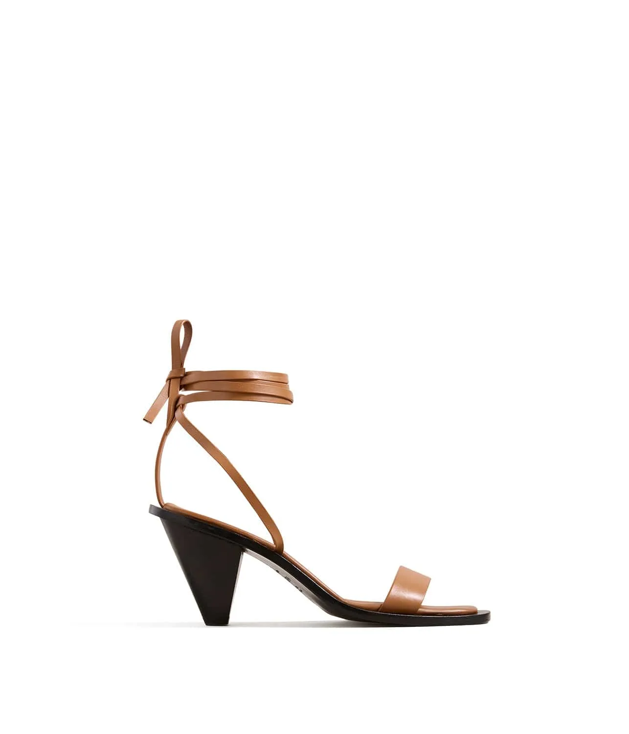 PORTER HEELED SANDAL- DEEP TAN