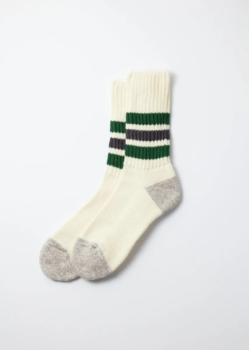 ROTOTO Crew Socks R1255 Green/Charcoal