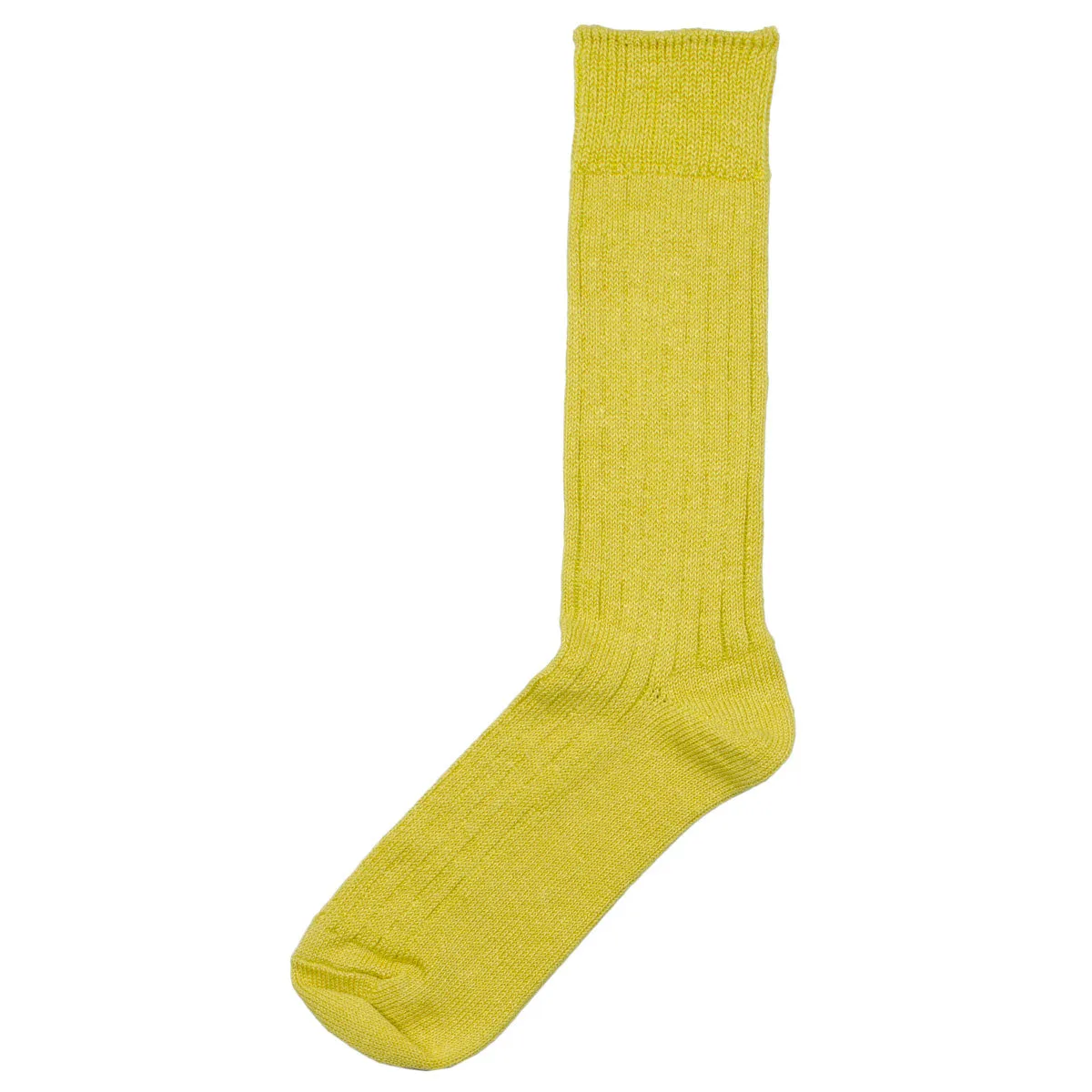 RoToTo - Linen Cotton Rib Socks - Yellow