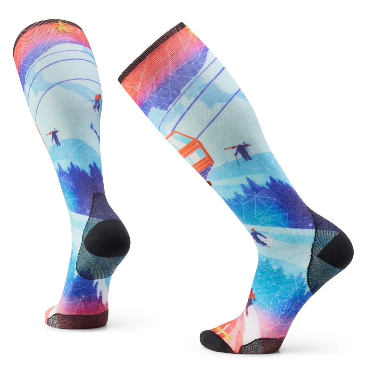 Ski Day Print Zero Cushion Sock M