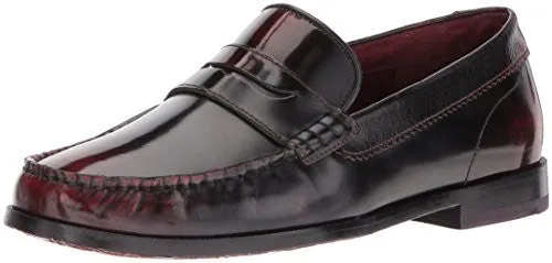 TED BAKER MEN'S ROMMEO LHS AM DK PENNY LOAFER, DARK RED, 10 M US